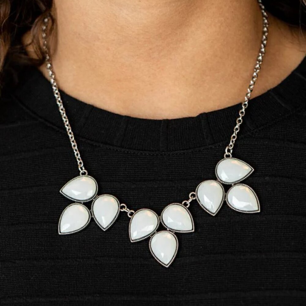 Prairie Fairytale White Necklace - Picture 2 of 3